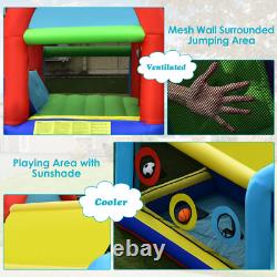 Inflatable Bounce House Kids Bouncy Jumping Castle with Dual Slides Without Blower