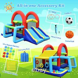 Inflatable Bounce House Kids Bouncy Jumping Castle with Dual Slides Without Blower