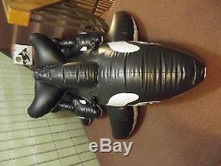 Inflatable blow up old vintage 2003 Intex 6 foot whale with 2 side whales