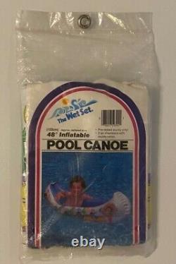 Intex The Wet Set Pool 48 inch Canoe 59394 Inflatable Ride On Toy 1985 Vintage