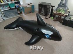 Intex vintage 1986 Inflatable MK I whale ride on toy tested holds air Taiwan