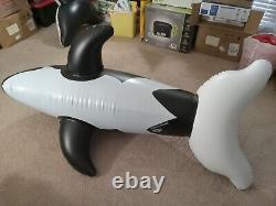 Intex vintage 1986 Inflatable MK I whale ride on toy tested holds air Taiwan