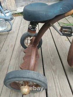 JUNIOR BRAND Vintage Metal Child's Tricycle 1940's -50's