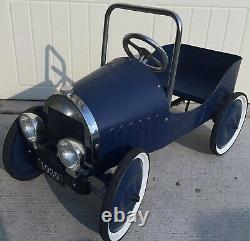 Jalopy Pedal Car Vintage Old Pressed Steel Blue Beautifully Restored MUST HAVE