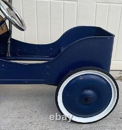 Jalopy Pedal Car Vintage Old Pressed Steel Blue Beautifully Restored MUST HAVE