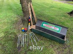 Jaques London Lillywhites Vintage Croquet Set Good Condition Garden Games Summer