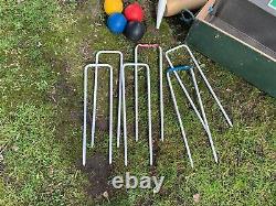 Jaques London Lillywhites Vintage Croquet Set Good Condition Garden Games Summer