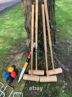 Jaques London Lillywhites Vintage Croquet Set Good Condition Garden Games Summer