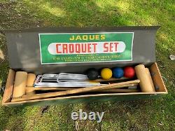 Jaques London Lillywhites Vintage Croquet Set Good Condition Garden Games Summer