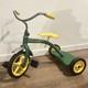 John Deere Ride-On Tricycle ERTL Steel Frame Rubber Wheels Chrome Fender Vintage