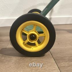 John Deere Ride-On Tricycle ERTL Steel Frame Rubber Wheels Chrome Fender Vintage