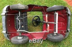 Junior Sportster Metal Pedal Car Similar to VW Bug Red Vintage
