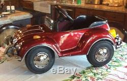 Junior Sportster Metal Pedal Car VW Bug Red TS-110 Excellent Vintage Shape Works