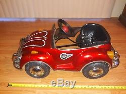 Junior Sportsters Metal Pedal Car VW Bug Red TS-110 Vintage Shape Works original