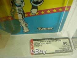Kenner Super Powers Cyborg MOC AFA 90 Rare Vintage Factory Sealed MINT Unpunched