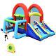 Kids Inflatable Bounce House Toy Bouncy Castle with Dual Slides & 480W Blower