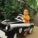 Kids Pedal Car Vintage Police Cruiser Steel Ride On Patrol Toddler Toys Outdoor