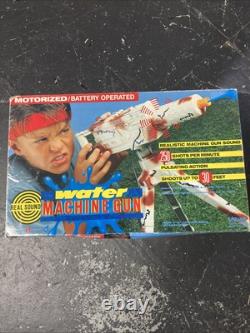 Larami water machine gun sound 1991 vintage toy in box