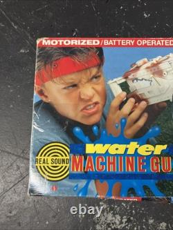 Larami water machine gun sound 1991 vintage toy in box
