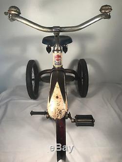 Large Vintage Antique 1940s original paint COLSON Tricycle kids ride on bicycle