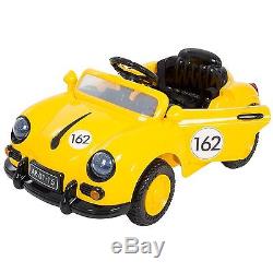Lil Rider 58 Yellow Speedster Vintage Battery Operated Car with Remote Aux Mp3