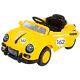 Lil Rider 58 Yellow Speedster Vintage Battery Operated Car with Remote Aux Mp3