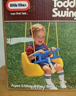 Little Tikes Toddler Child Yellow Outdoor Swing #4409 Vintage With Original Box
