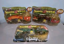 Lot Of 3 New VTG 2002 X Concepts Water Worm Hydropede 3' Long Hold 3 lbs NOS