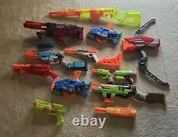 Lot of 10 Vintage Nerf & Boom CO Blasters & Parts 2009-2015 Tested RARE