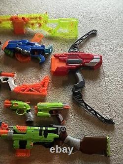 Lot of 10 Vintage Nerf & Boom CO Blasters & Parts 2009-2015 Tested RARE