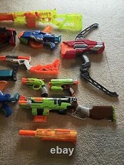 Lot of 10 Vintage Nerf & Boom CO Blasters & Parts 2009-2015 Tested RARE