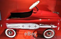 MURRAY PEDAL CAR Vintage 1950's Straight-side Champion Western Flyer Red Custom