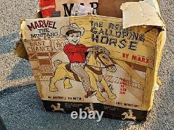 Marvel the Mustang with Original Box Vintage Galloping Horse 1967 Marx Toys Works