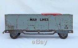 Marx 3000 Vintage Double-Seat Steel Lightening Express Ride-On with Pass. Car