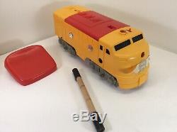 Mighty Casey REMCO Ride On Train with Boxcar and Flatcar 1970s Vintage