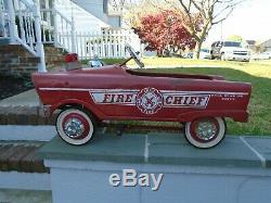 Murray Fire Chief Pedal Car Vintage 1960s City Fire Department