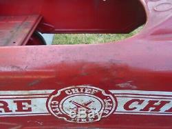 Murray Fire Chief Pedal Car Vintage 1960s City Fire Department