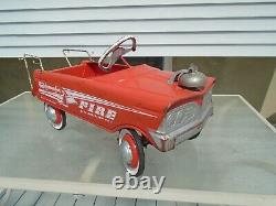 Murray Fire Truck Pedal Car City Battalion No. 1 Vintage 1960s