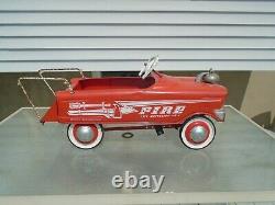 Murray Fire Truck Pedal Car City Battalion No. 1 Vintage 1960s