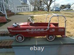 Murray Fire Truck Pedal Car Parkleigh Deluxe Battalion Vintage 1960s