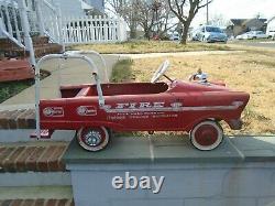 Murray Fire Truck Pedal Car Parkleigh Deluxe Battalion Vintage 1960s