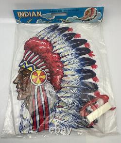 NEW Vintage 1960's Indian Chief Kite with 6 m Long Tail No. 602 FACTORY SEALED