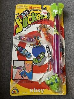 NEW! Vtg! LJN Suckers Shooter Dart Toy Blow Gun And 2 Suction Cup Darts 1986