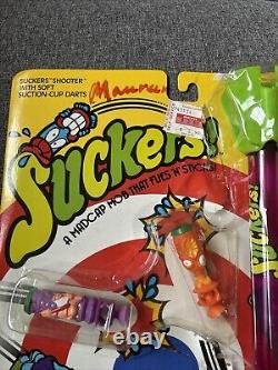 NEW! Vtg! LJN Suckers Shooter Dart Toy Blow Gun And 2 Suction Cup Darts 1986