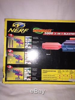 NIB Rare Vintage 90s Nerf Larami SuperMAXX 5000 3-N-1 Blaster Item No. 4542-0