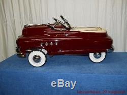 NICE VTG. RESTORED MERCURY TORPEDO SUPER DELUXE PEDAL CAR With PORT HOLES (NR)