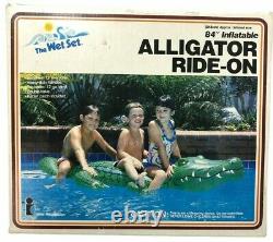 NOS New Rare 1985 vintage The wet set Index 84 ALLIGATOR Ride-On Inflatable