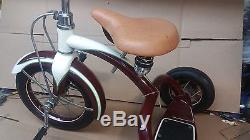 NOS VINTAGE COLSON 1950 s MODEL 460 X MAROON AND CREAM TRICYCLE BIKE BICYCLE