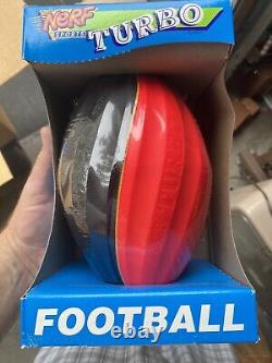 Nerf turbo football vintage 1991 Parker Brothers Red & Black Rare Sealed New