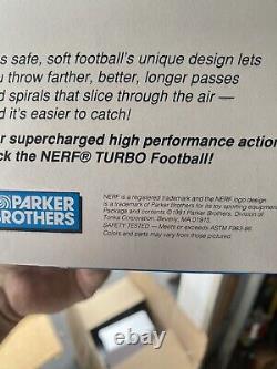Nerf turbo football vintage 1991 Parker Brothers Red & Black Rare Sealed New